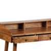 Bilevel Acacia Wood Desk in Cognac