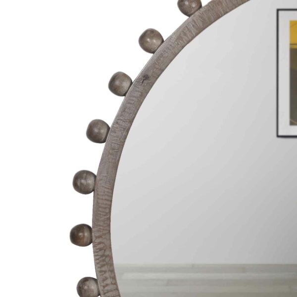 Bobbi Mango Wood Round Mirror