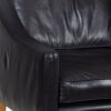 Brio Shalimar Black Buff Leather Love Seat Sofa