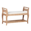 Bristol Acacia Wood With Upholstery Seat Bench