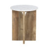 Bryant Mango Wood Marble Top Round Sid Table