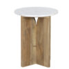 Bryant Mango Wood Marble Top Round Sid Table