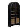 Burna Mango Wood Glass 2 Door Cabinet With Drawers