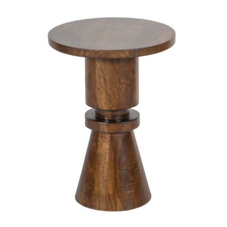 Burton Mango Wood Round Side Table Burton Mango Wood Round Side Table