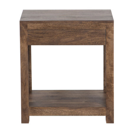 Caitrich Mango Wood 1 Drawer Side Table