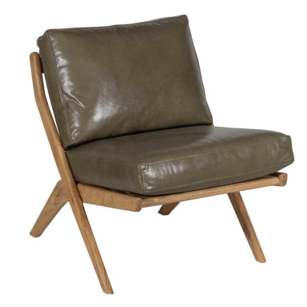 Cali Fog Leather Chair