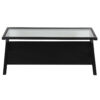 Canberra Acacia Wood Glass Top Coffee Table