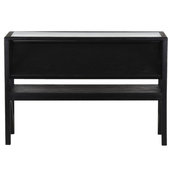 Canberra Acacia Wood Glass Top Console Table