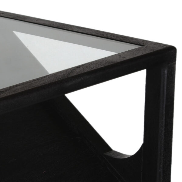 Canberra Acacia Wood Glass Top Console Table