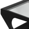 Canberra Acacia Wood Glass Top Side Table