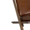 Carlo Acacia Wood Leather Chair