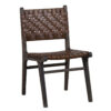 Carmel Mango Wood Leather Dining Chair