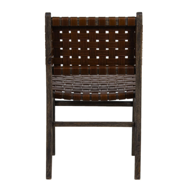 Carmel Mango Wood Leather Dining Chair