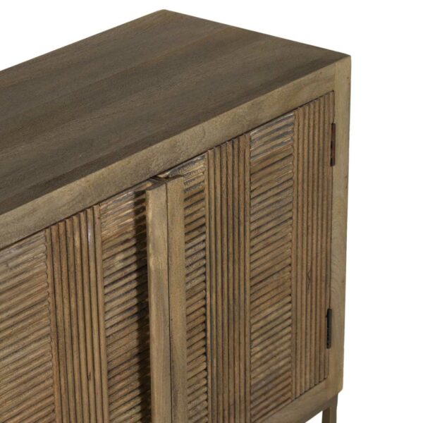 Carol Mango Wood Metal 2 Door Cabinet