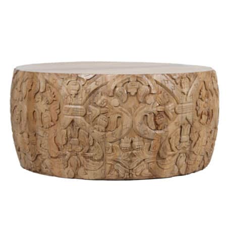 Carving Mango Wood Coffee Table