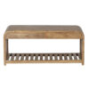 Celio Acacia Wood Entryway Bench With Drawer