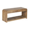 Celio Acacia Wood Entryway Bench With Drawer