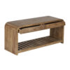 Celio Acacia Wood Entryway Bench With Drawer