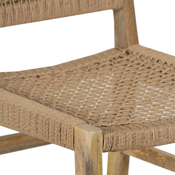 Charles Mango Wood Danish Cord Weaving Dining Chair