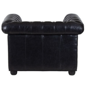 Chiswick Black Leather Chesterfield Sofa