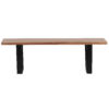 Clovis Acacia Wood Metal Bench