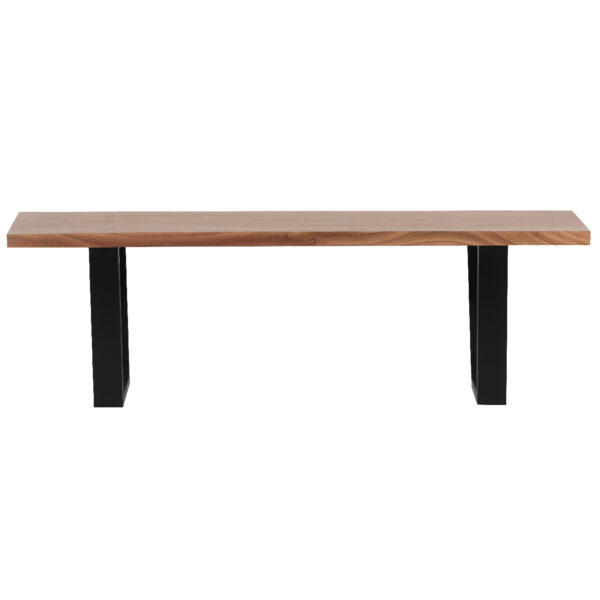 Clovis Acacia Wood Metal Bench