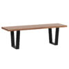 Clovis Acacia Wood Metal Bench