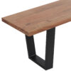 Clovis Acacia Wood Metal Bench