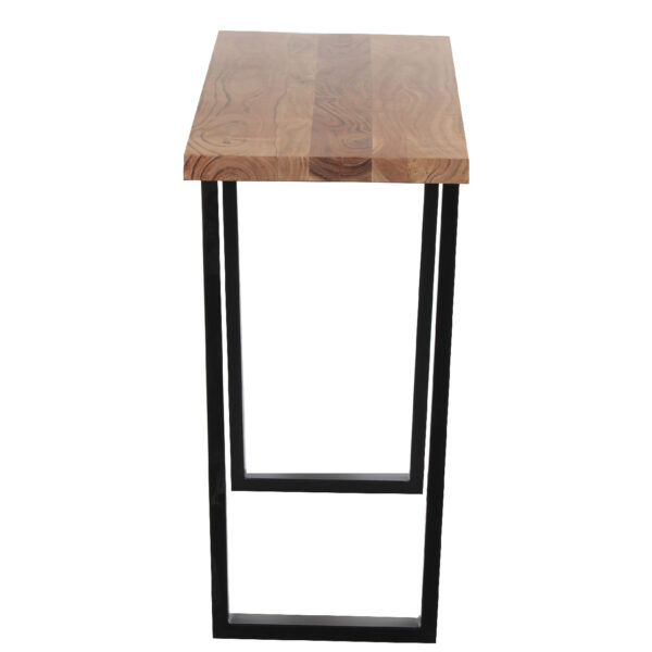 Clovis Acacia Wood Metal Console Table