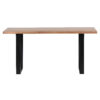 Clovis Acacia Wood Metal Dining Table