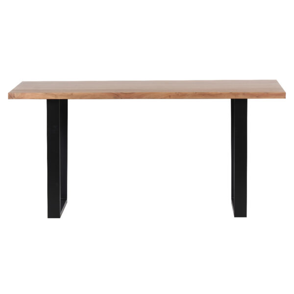 Clovis Acacia Wood Metal Dining Table