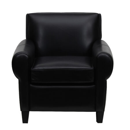 Coastal Black Buff Leather Armchair