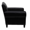 Coastal Black Buff Leather 1 Seater Sofa