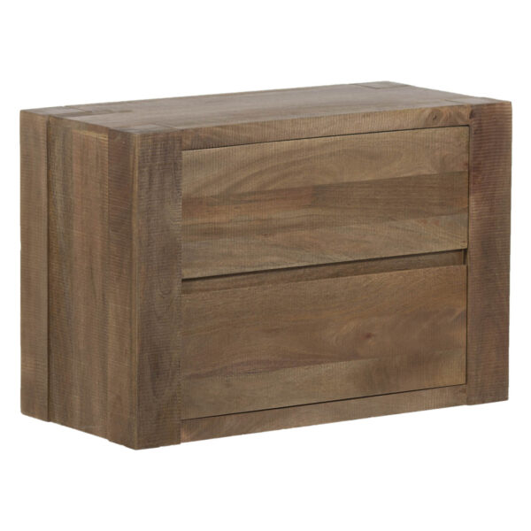 Daldas Mango Wood 2 Drawer Bedside Table