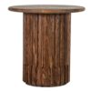 Dalta Round Oak Wood Side Table