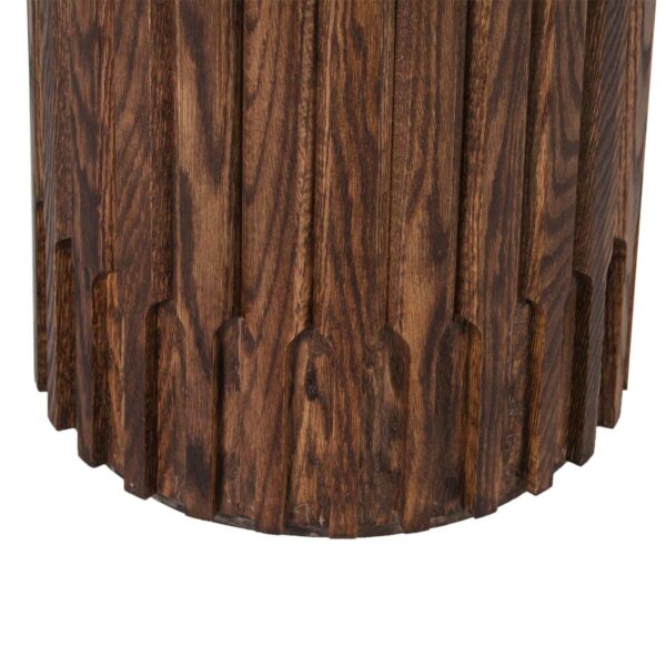 Dalta Round Oak Wood Side Table