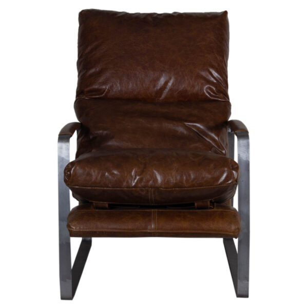 Damo Leather Metal Chair