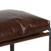 Damo Leather Metal Ottoman