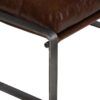 Damo Leather Metal Ottoman