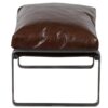 Damo Leather Metal Ottoman