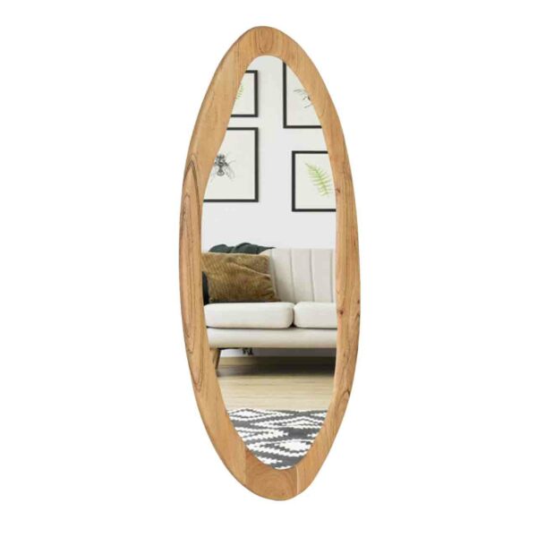 Daria Mango Wood Oval Mirror