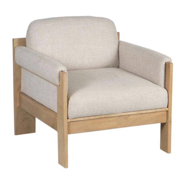 Dasmond Mango Wood Milano Fabric Arm Chair