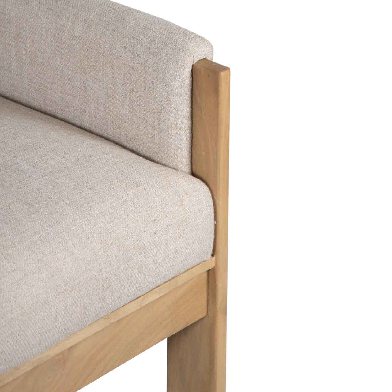 Dasmond Mango Wood Milano Fabric Arm Chair