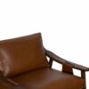 Demi Mango Wood Leather Upholstered Arm Chair