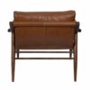 Demi Mango Wood Leather Upholstered Arm Chair