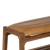 Desmond Mango Wood Leather Leather Seat Bench