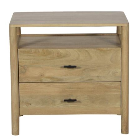 Dowen Mango Wood 2 Drawer Night Stand