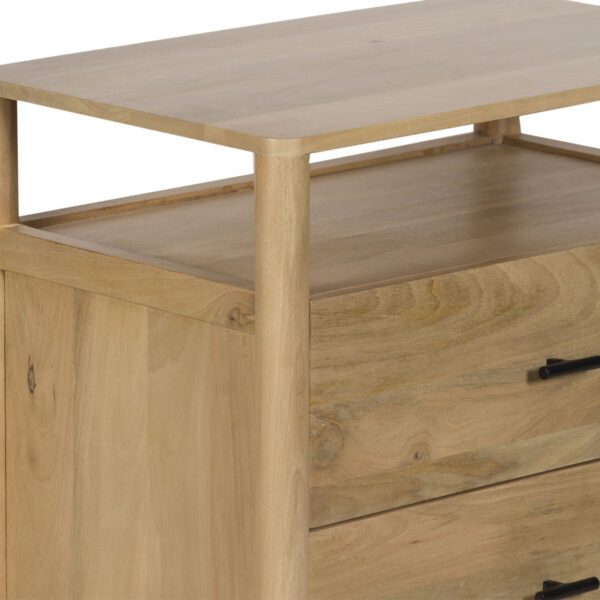 Dowen Mango Wood 2 Drawer Night Stand