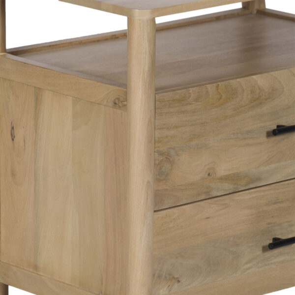 Dowen Mango Wood 2 Drawer Night Stand