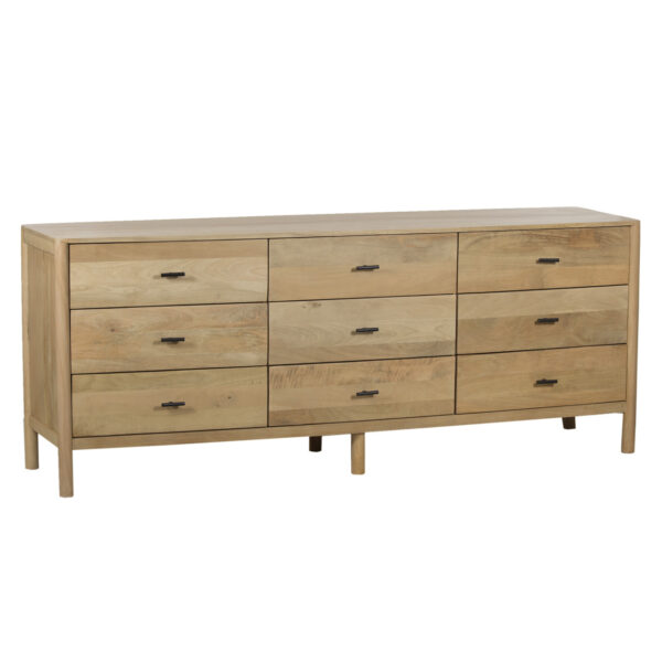 Dowen Mango Wood 9 Drawer Dresser